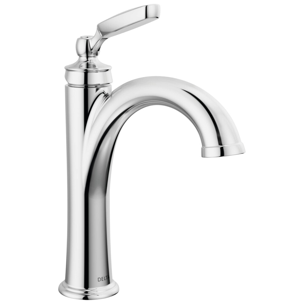 Photos - Tap Delta Faucet Woodhurst Single Hole Bathroom Faucet Chrome Single Handle Bathroom Faucet Bathroom Sink Faucet Diamond Seal Te