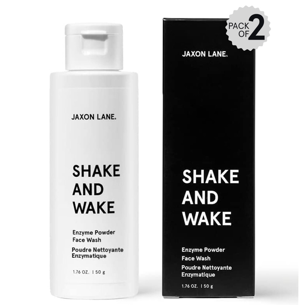 Jaxon Lane Shake And Wake Exfoliating Powder Face Wash W/Papaya Enzymes Powder, Aloe Vera, Vitamin C, Vitamin E, Niacinamide Serum, Aha | Anti Aging D