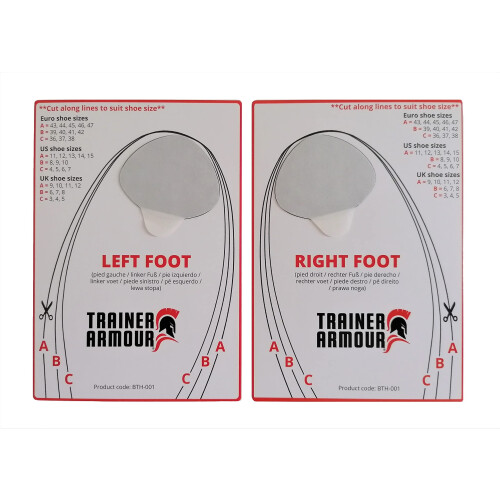 Trainer Armour - Big Toe Hole Preventer  self-Adhesive Patches with a