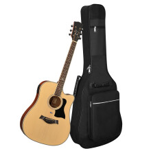 diboer 3/4 Size 36 Inch Acoustic Guitar Case Soft  Acoustic Guitar Bag 0.35 Inch Thicken Sponge Padded  Waterproof Gig Bag with Back Hanger Loop-For 3