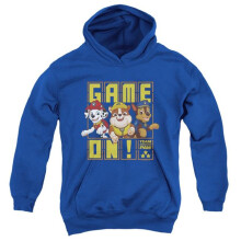 Trevco Sportswear NICK692-YFTH-3 Paw Patrol Game On Team Paw Youth Hooded Sweatshirt, Royal - Large