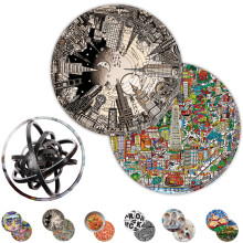 Spin Flip Puzzle - Charles Fazzino - Spin it Flip it Vyrete to! pro ty, kter miluj hlavolamy! Hracka pro dospel Fidget. Skvel drek pro mmu tt