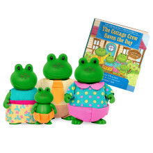 Li'l Woodzeez  Die Croakalily-Froschfamilie  Set mit 4 beweglichen Froschfiguren zum Sammeln mit Mrchenbuch  Rollenspiel-Puppenfiguren  Geschenk