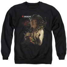Trevco Sportswear HBRO651-AS-2 Magic The Gathering Vraska Queen of Golgari Adult Crewneck Sweatshirt, Black - Medium