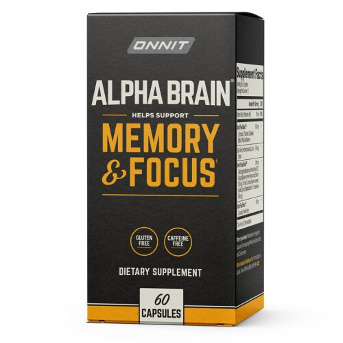 Onnit Alpha Brain 60 Caps - Memory & Focus Nootropic Support