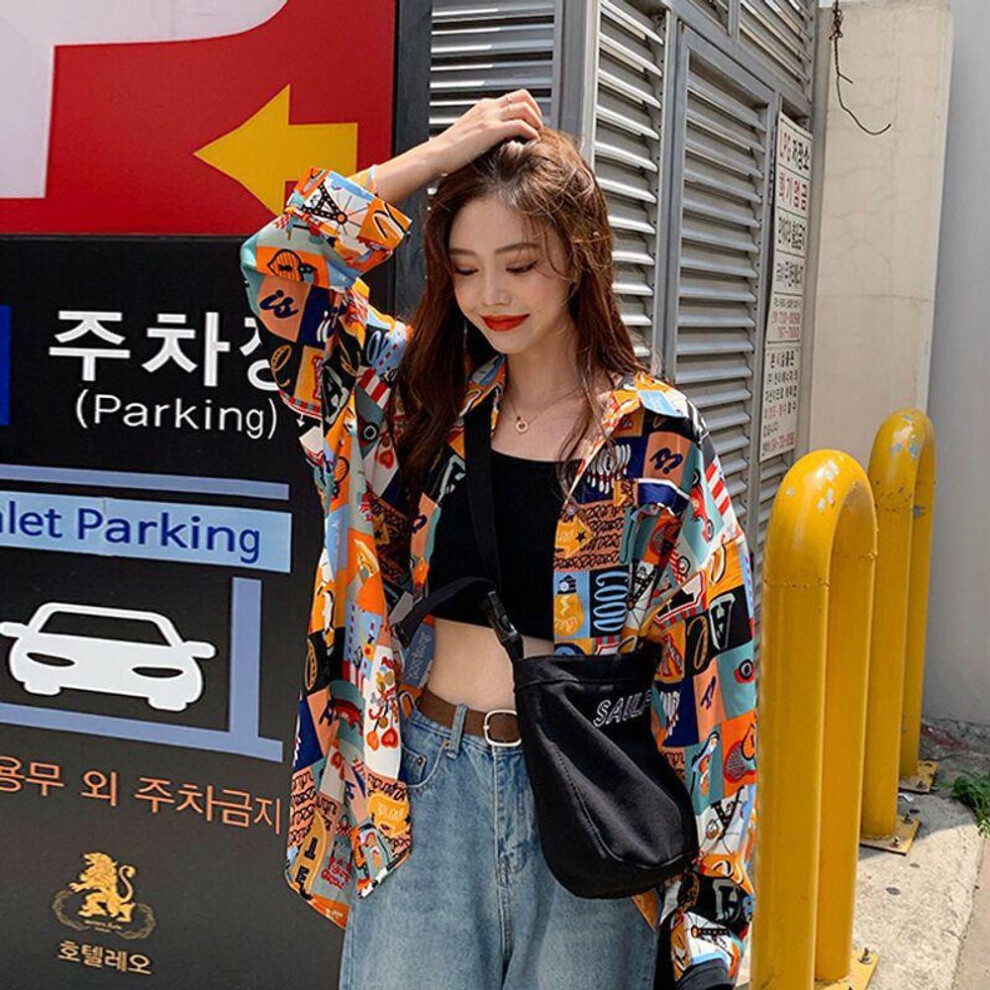 (XXXL) "2022 Retro Floral Sun Protection Shirt Jacket - Trendy Thin Spring/summer Hong Kong Style For Women