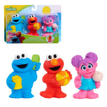Sesame Street Floating Friend Friends Friends Set de 3 piese Set Water Squirters Bath and Pisc Toys Toys Toys For Vrsta de 2 ani, Just Joaca