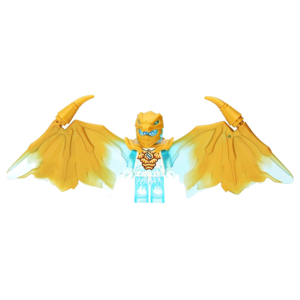 Lego Ninjago Crystalized: Zane Dragon Minifigure With Sword And Shurik