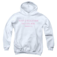 Trevco Sportswear PAR895-YFTH-2 Mean Girls Not A Regular Mom Youth Hooded Sweatshirt, White - Medium