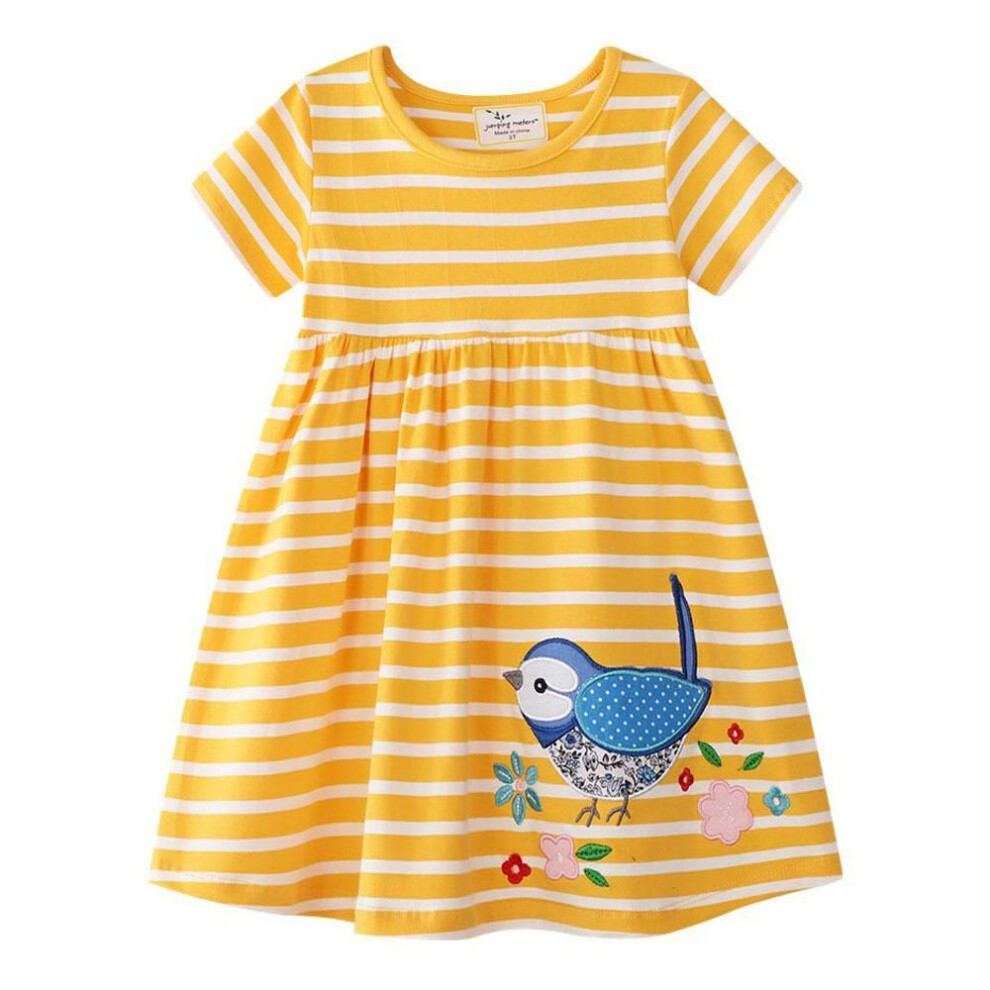 (2T (Height 80-90 cm)) "2025 European And American Style Girls' Summer Dress - New Children's Clothing Collection