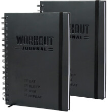 Hardcover Fitness Planner Workout Journal for Men & Women - A5 Robust Fitness Log Book for at spore gymnastiksal