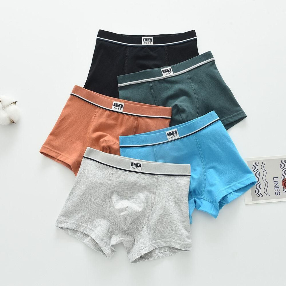 (16-18 years, 170cm, 50-60kg) ETX Boys' Mid-Waist Boxer Shorts for Kids and Teens