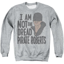 Trevco Sportswear PB176-AS-1 Princess Bride Dread Pirate Roberts Adult Crewneck Sweatshirt, Athletic Heather - Small