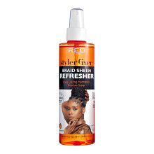 Red by Kiss Braid Sheen Refresher Spray  Long Lasting Hydration  Refresh Curls & Braid Highest Shine  Soothes Scalp  Nourishes Dry Crips Hair  Enriche