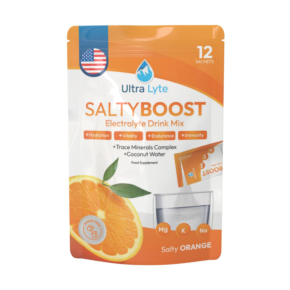 Ultra Lyte Saltyboost Orange 12 Sachets - Electrolyte Hydration