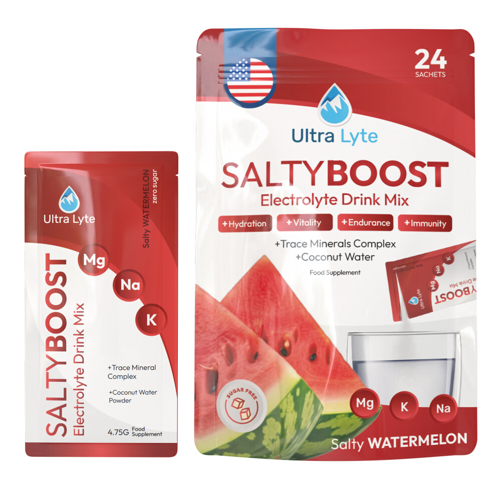 Ultra Lyte Saltyboost Watermelon 24 Sachets - Hydration Boost