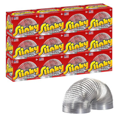 Just Play Klassischer Slinky, Packung mit 1, 12 Stück, Klein