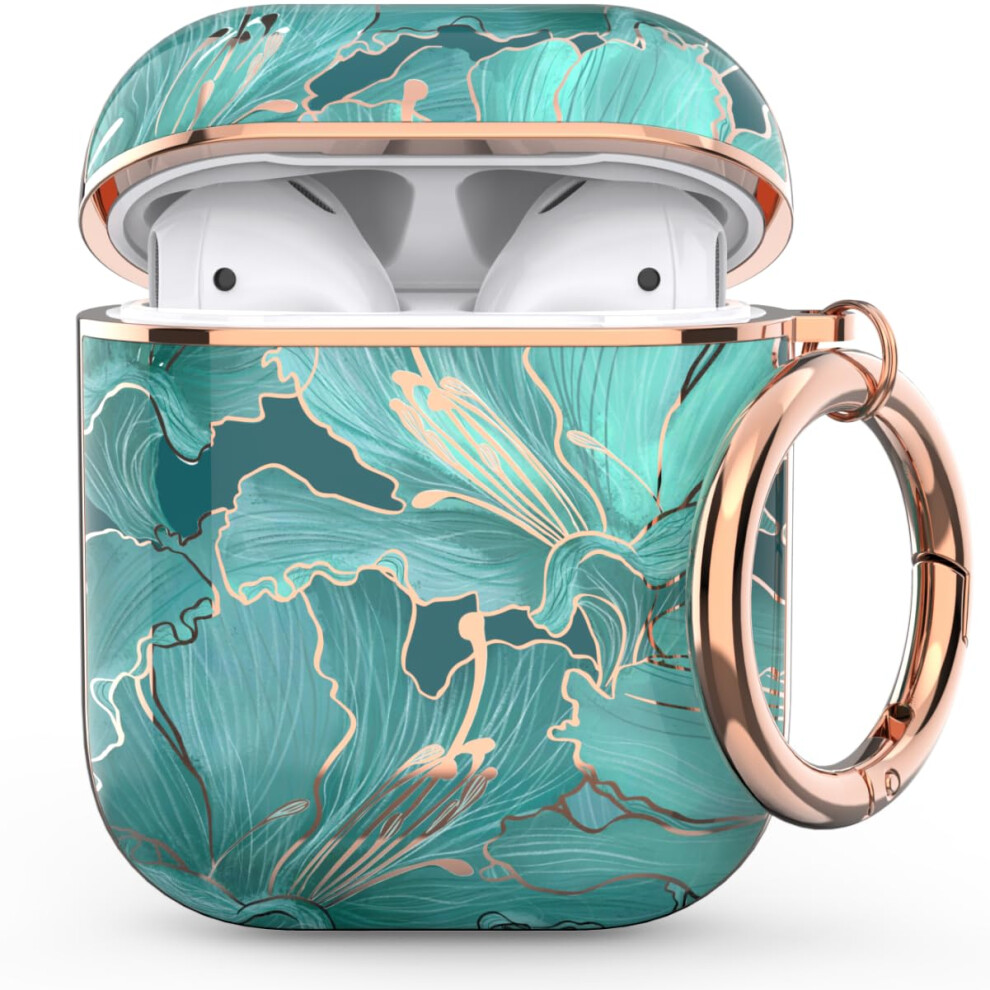 Wenew For Airpod Case Flower Airpods Hard Case Cover With Keychain Fo 774829850558