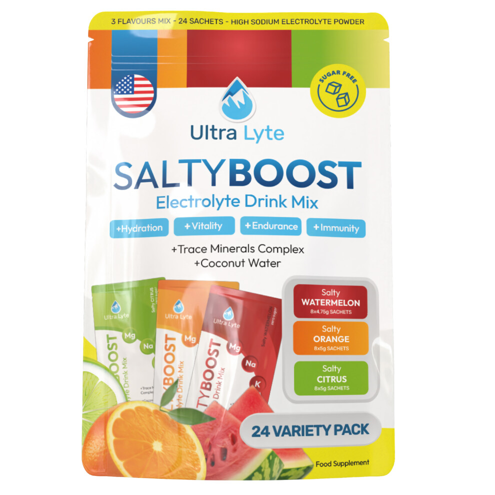 Ultra Lyte Saltyboost Variety Pack 24 Sachets - Hydration Mix