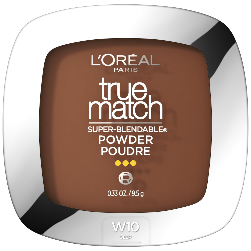 Lor L'oreal Paris True Match Super Blendable Oil Free Powder Foundation W10 Deep 0.33 Oz