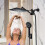 Cabeça de chuveiro de alta pressão Yurnomy de 8 polegadas com spray manual e braço de extensão ajustável 5