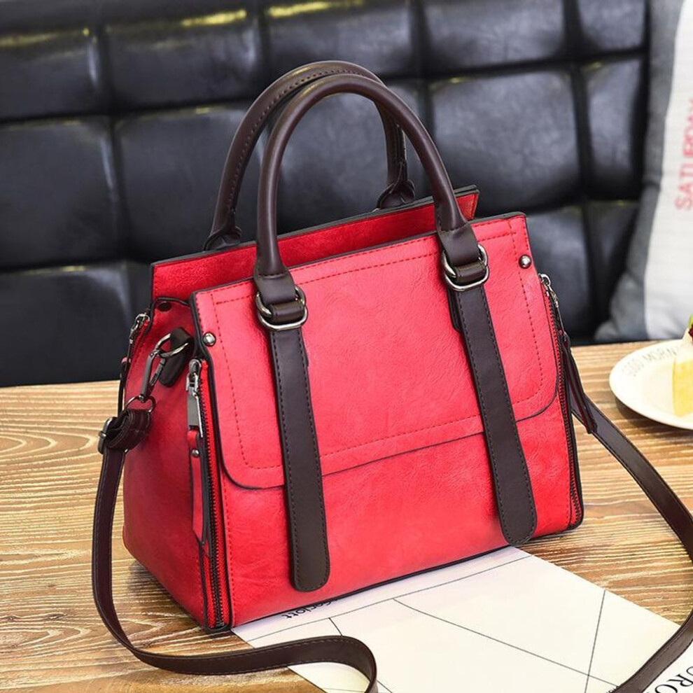 (wine red) "large Capacity Women's 2021 Korean Style Shoulder Messenger Handbag