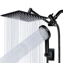 Cabeça de chuveiro de alta pressão Yurnomy de 8 polegadas com spray manual e braço de extensão ajustável