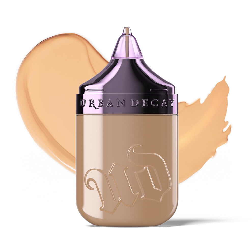 Urban Decay Face Bond Self-Setting Waterproof Foundation, Medium Coverage, Natural Matte Finish, 3% Niacinamide Serum Improves Skin Texture Feel, Tran