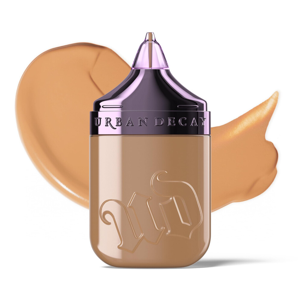 Urban Decay Face Bond Self-Setting Waterproof Foundation, Medium Coverage, Natural Matte Finish, 3% Niacinamide Serum Improves Skin Texture Feel, Tran