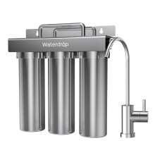 Waterdrop TST-UF 0,01 m Ultrafiltrations-Untertisch-Wasserfilter aus Edelstahl, 5-fache Lebensdauer, entfernt 99,99 % der Verunreinigungen gr er