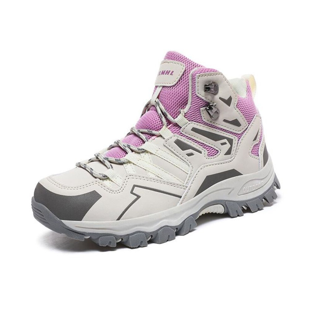 (purple, 39) "Cross-border Autumn Couple's Quick-Dry Non-Slip Hiking Shoes: Breathable, Thick-Soled, Casual Outdoor Sports Footwear.