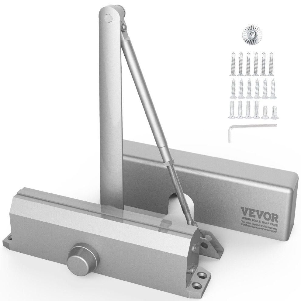 VEVOR Door Closer  Automatic Door Closer Commercial or Home  Adjustable Size Hydraulic Buffer Door Closers Heavy Duty Cast Alumi