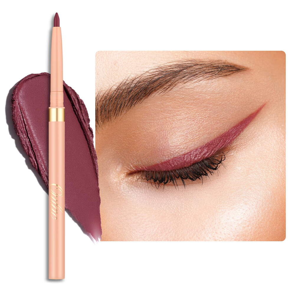 Oulac Rose Retractable Eyeliner Pencil 2In1 Waterproof Makeup Pen For Eye Liner And Lip Liners, Smooth And Creamy, Long Lasting Matte Finish, Vegan &
