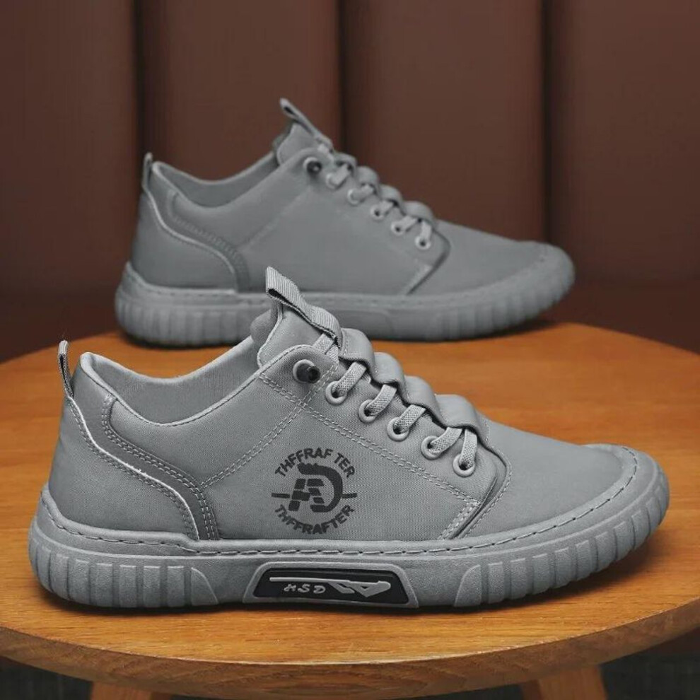 (gray, 39) "trendy 2024 Men's Casual Breathable Canvas Sneakers