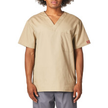 Dickies miesten Signature V-aukkoinen Scrubs-paita, Khaki, iso