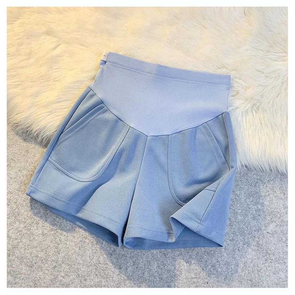 (blue, 3XL) "summer Maternity Wide-leg Shorts: Lightweight Casual Wear For Early Pregnancy
