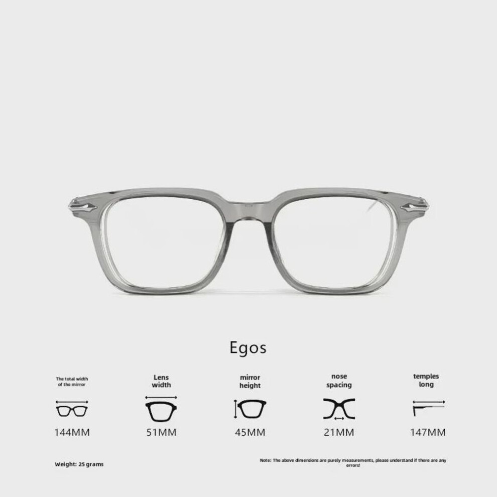 (gray) "2024 Slim & Versatile GM Glasses Frame: High-Grade EGOS Plate & Pure Titanium for Women & Men