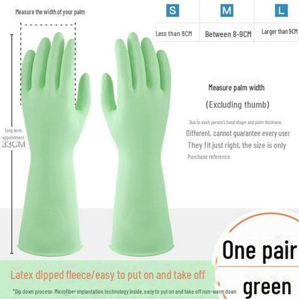 (jade,green, Small) "colorful New Material Latex Dishwashing Gloves For Women - Durable, Sweat-absorbent, And Easy To Wear & Clean