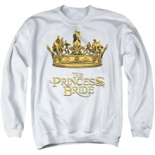 Trevco Sportswear PB153I-AS-1 Princess Bride Crown Adult Crewneck Sweatshirt, White - Small
