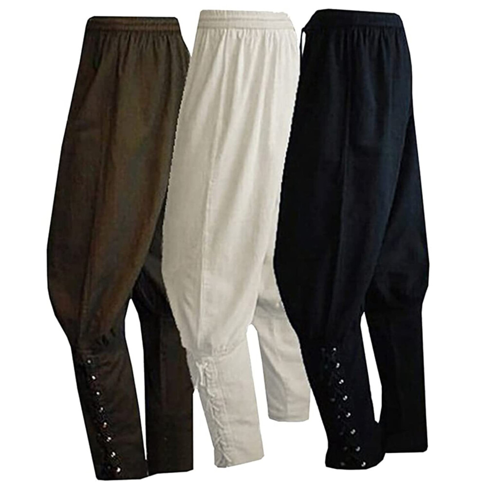 Heren Enkelband Broek Middeleeuws Viking Navigator Piratenkostuum Broek-image