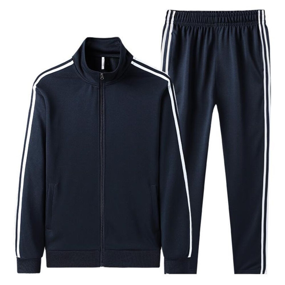 (dark blue, XXL) "2023 Men's Casual Cardigan Zipper Sports Suit - Two-piece Spring/autumn Outfit