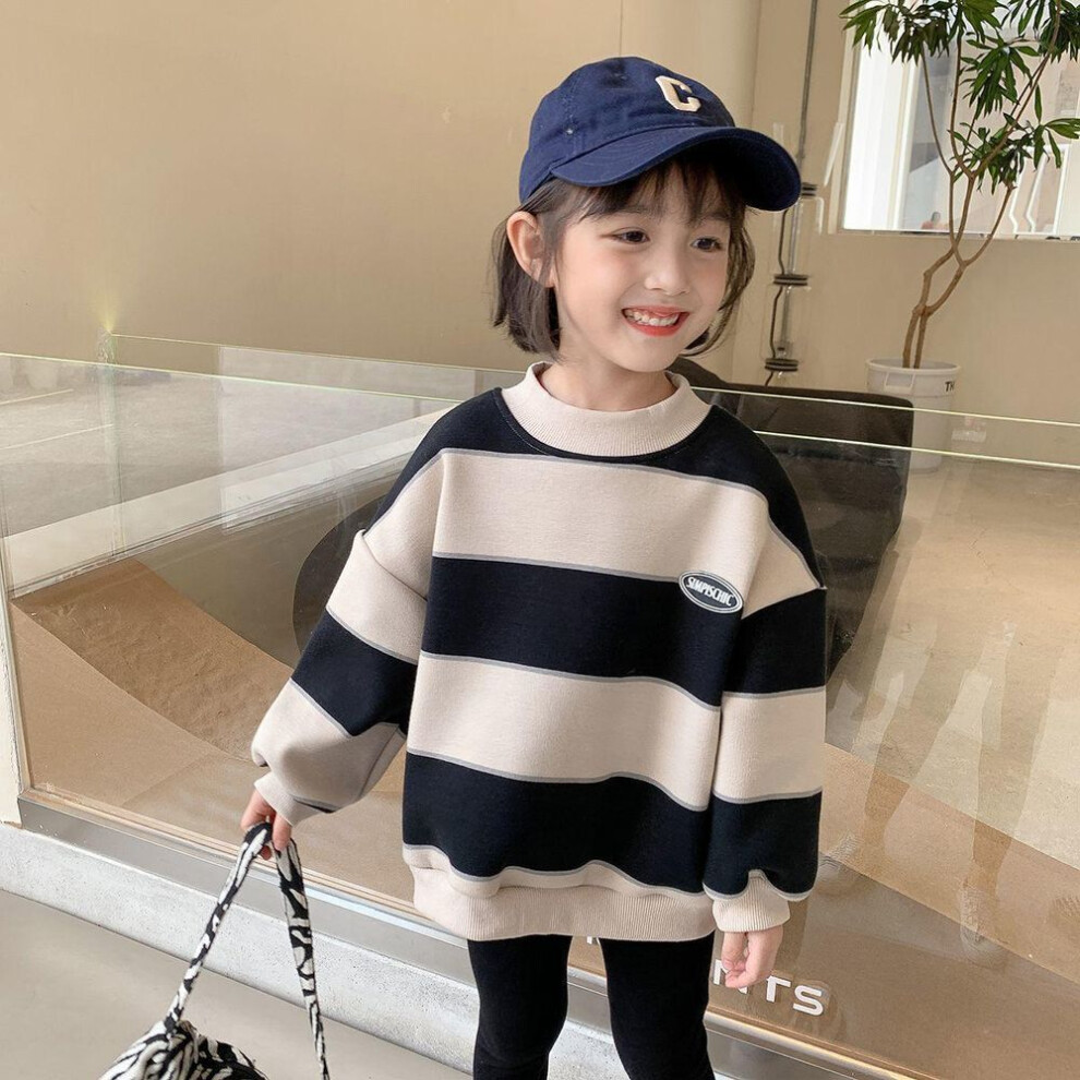 (150) "2023 Girls' Striped Sweatshirt - Autumn/winter Long Sleeve Top