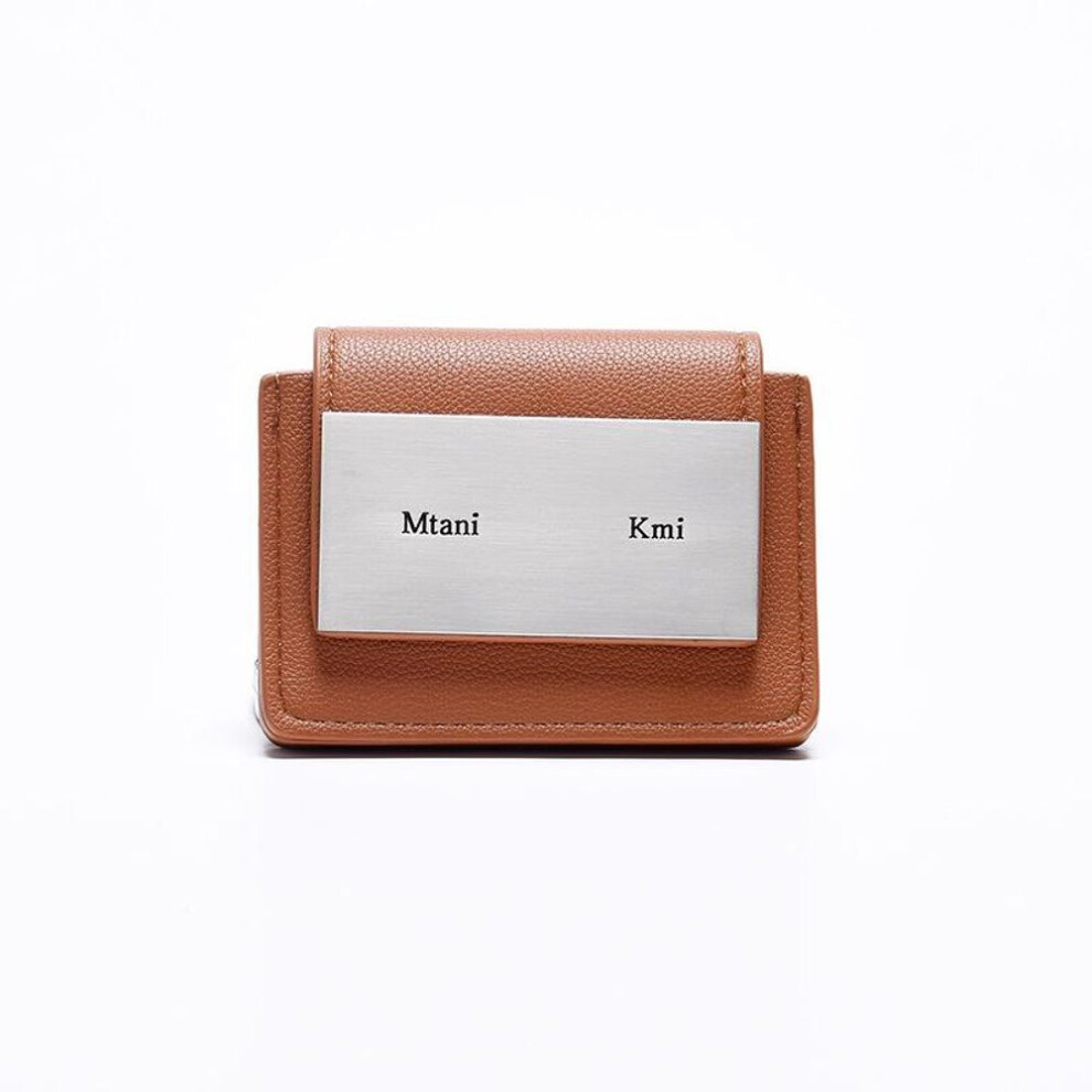 (dark brown) 2025 Trendy Large Capacity Ladies' Chic Short Wallet and Card Holder