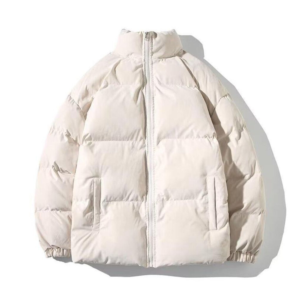 (khaki, M) 2022 Boys' Winter Cotton-Padded Jacket, Thick Warm Puffer, Sports Casual Fashion Brand, Handsome Design
