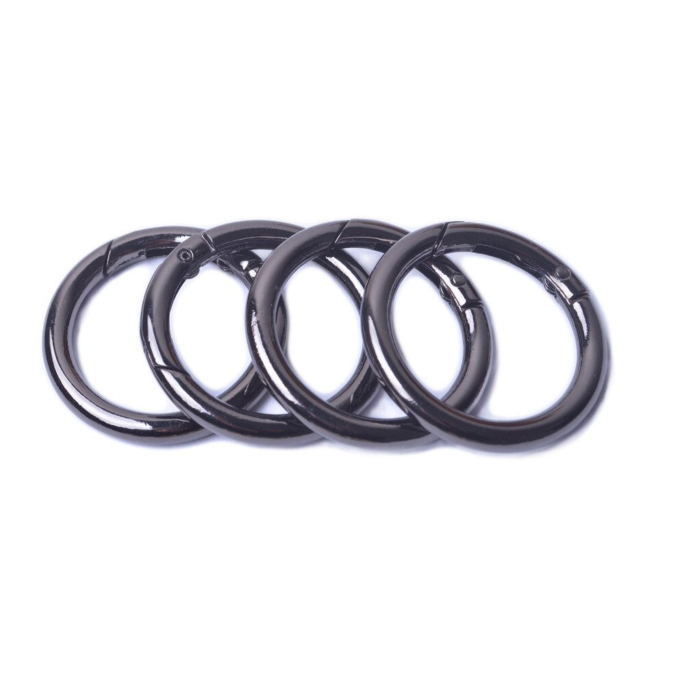 Bobeey 8Pcs Black Gun Spring O Ring Round Carabiner Snap Clip Trigger 712376610966