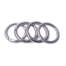 Bobeey 8 buc Inele O cu arc de argint pentru carabinier rotund Clip de fixare Trigger Spring Breloc pentru chei Catarama inel O pentru gen?i Po?e