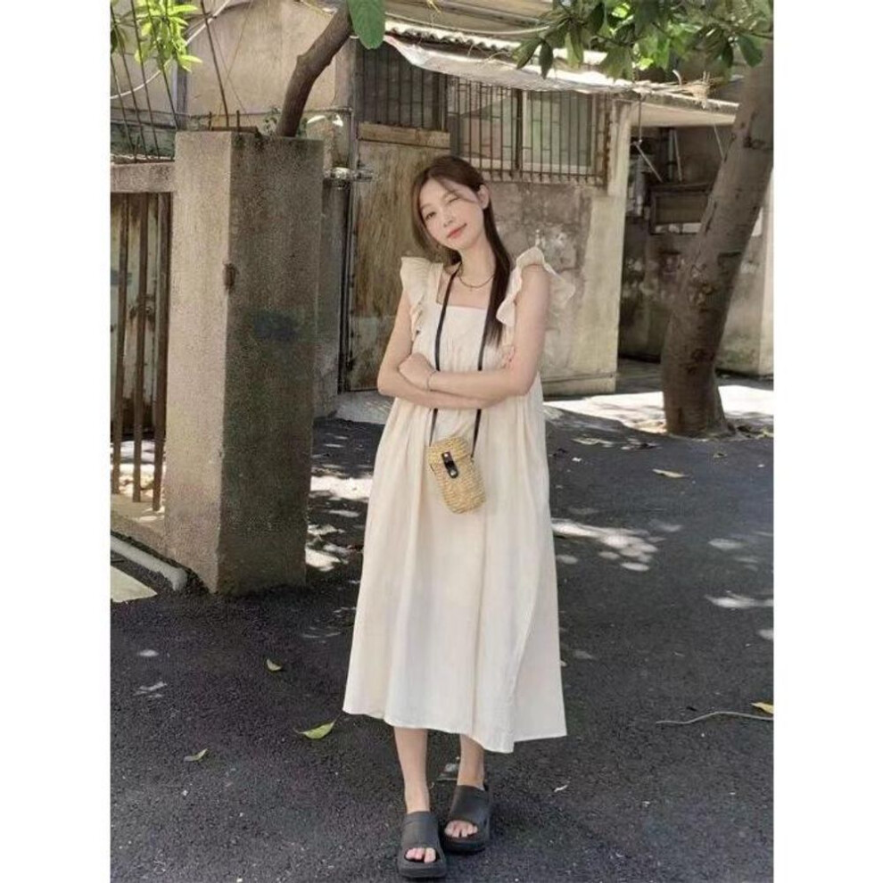 (apricot, Small) "summer 2023 Maternity Dress With Back Bow Tie