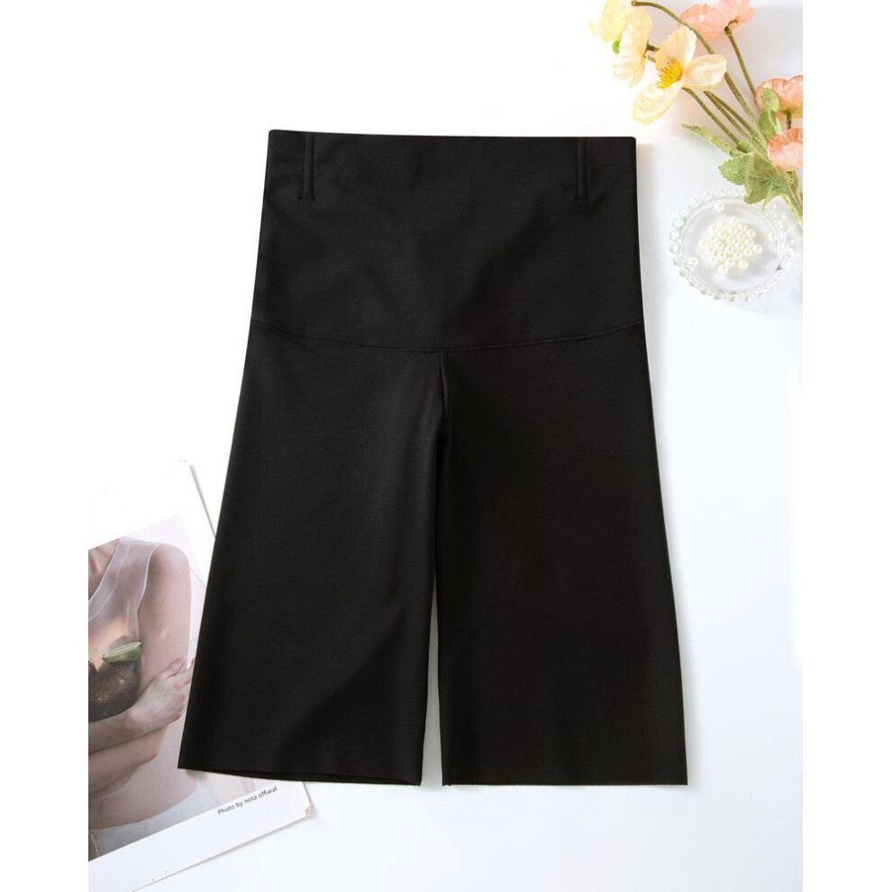 (XXL (130-145 jin)) Women's Seamless Cycling Shorts - High Waist, Tummy Control, Hip Lifting, 5-Point Style, Double-Layer, Breathable Summer Shapewear.