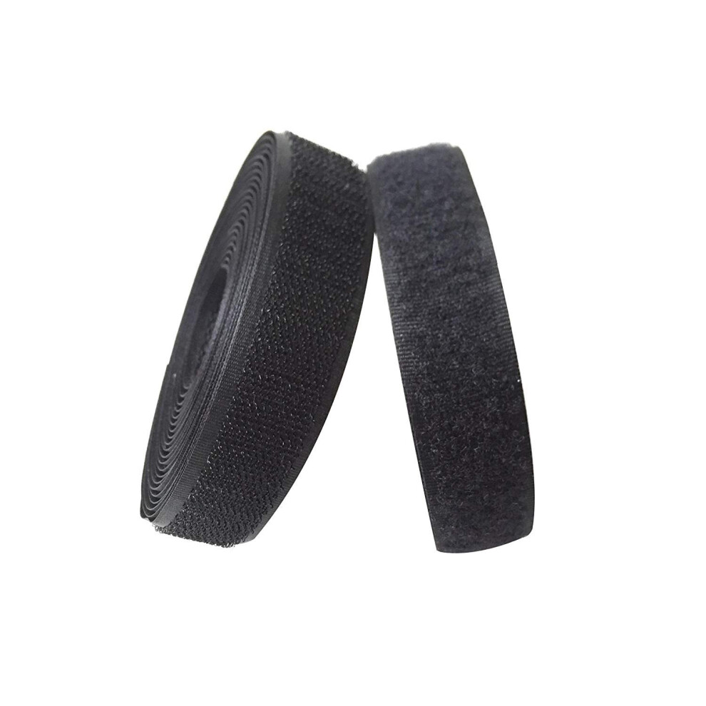 Schwarze Farbe, 2,5 Cm Breite (25 Mm), 4,5 M, Zum Aufn Hen, Haken Und Schlaufe, Schlaufe Zum Aufn Hen-image