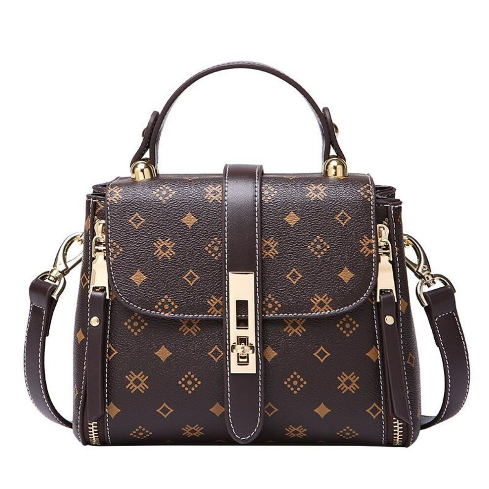 (coffee) Women's 2025 Genuine Leather Retro Bucket Bag - Fashionable Shoulder Messenger Handbag
